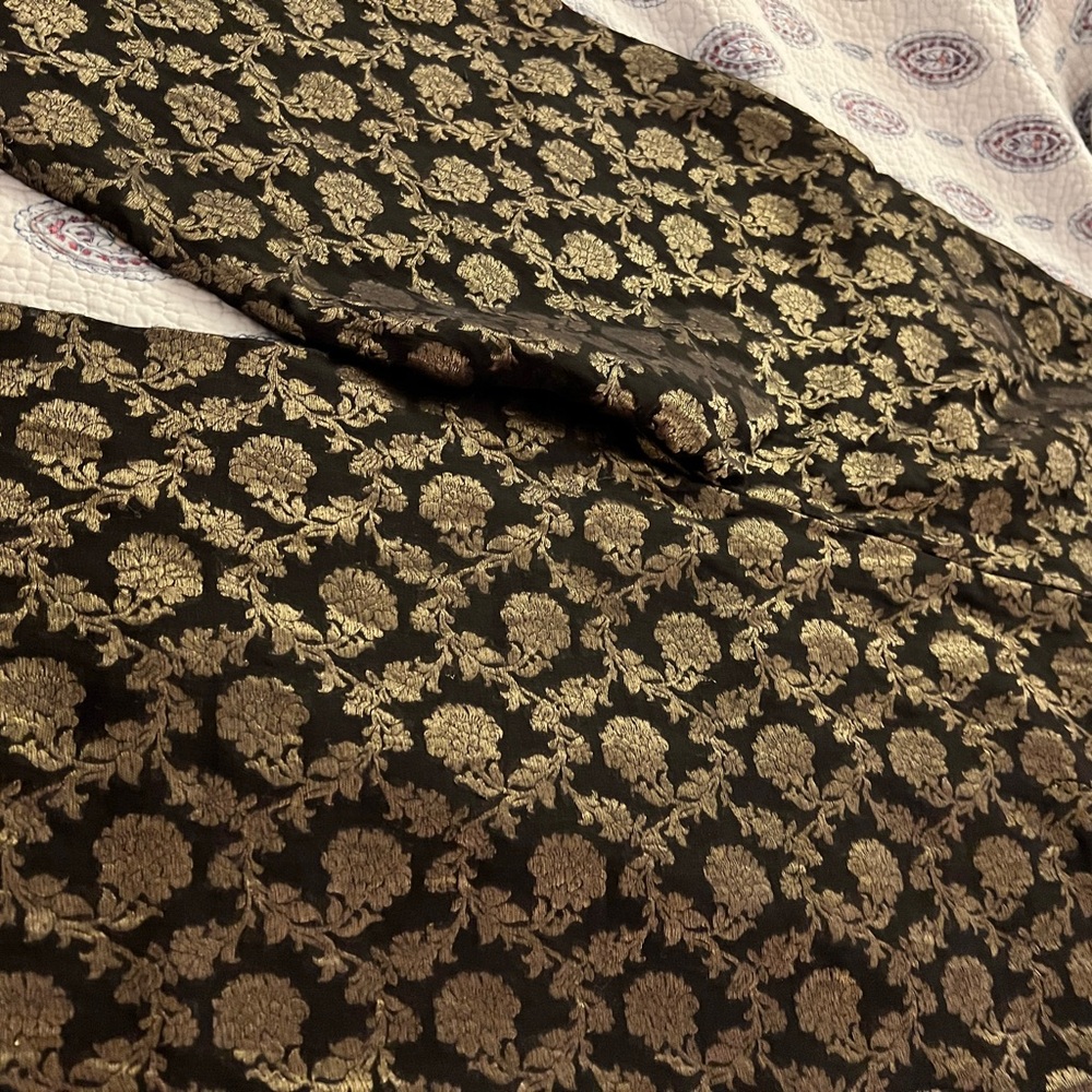 Black and Gold Soft Pants with lining
